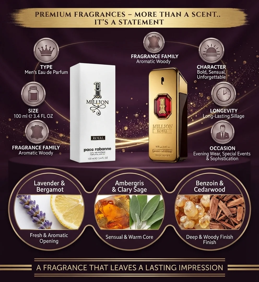 عطر ون مليون رويال باكو رابان - او دو بارفان (100 مل) | متجر إطلالة