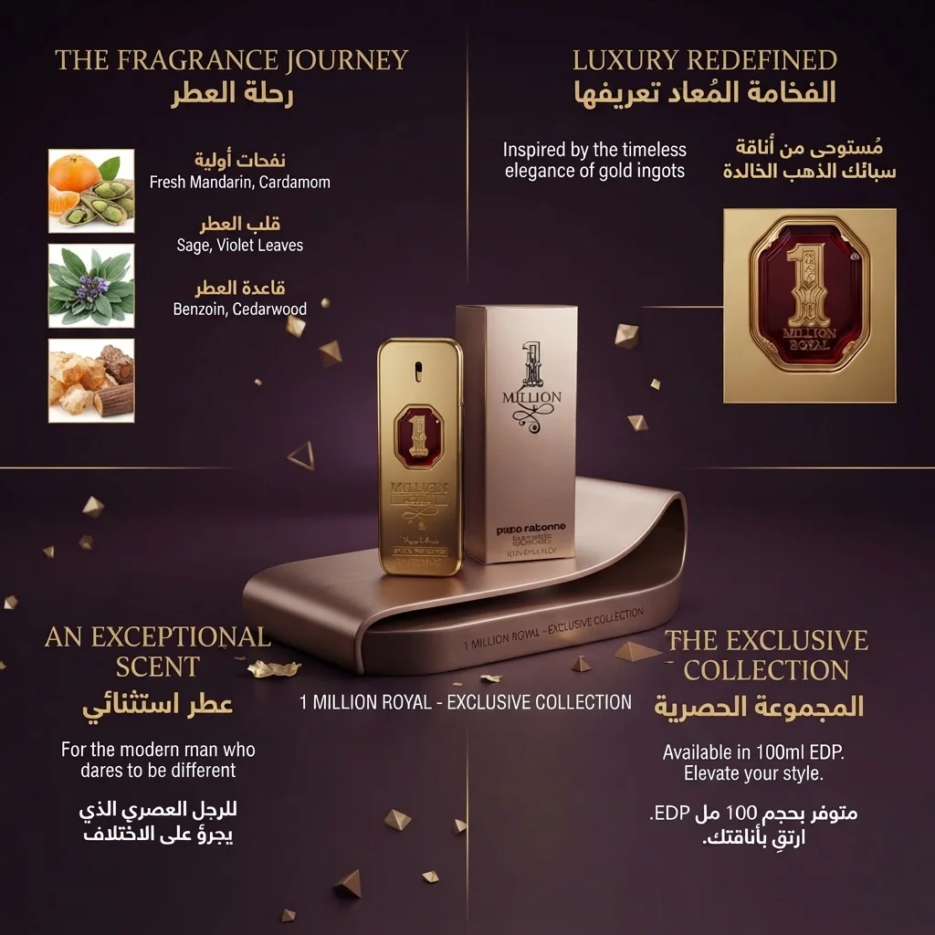 عطر ون مليون رويال باكو رابان - او دو بارفان (100 مل) | متجر إطلالة