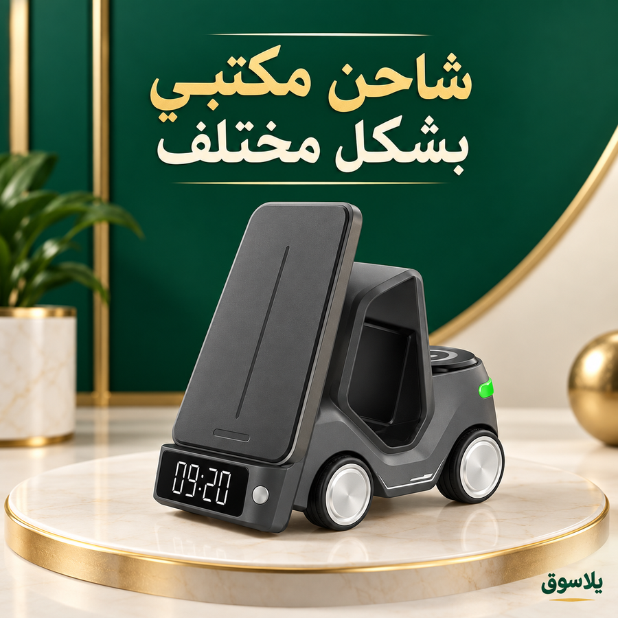 • شاحن  وايرلس 5 في 1 شكل العربيه الترند