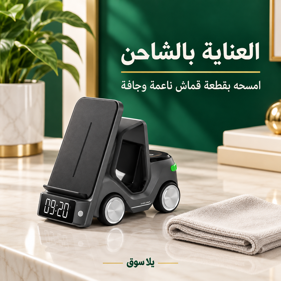• شاحن  وايرلس 5 في 1 شكل العربيه الترند