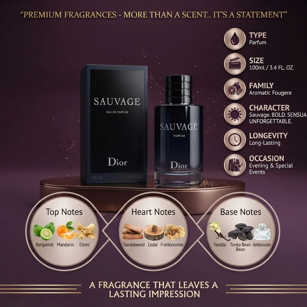 عطر ديور سوفاج الرجالي - او دو بارفان (100 مل) | متجر إطلالة