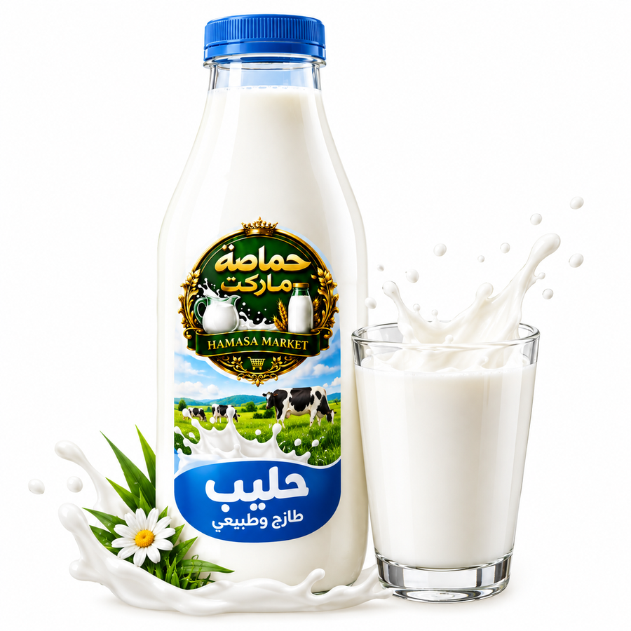 حليب جاموسي نصف دسم سائل – حمّاصة ماركت