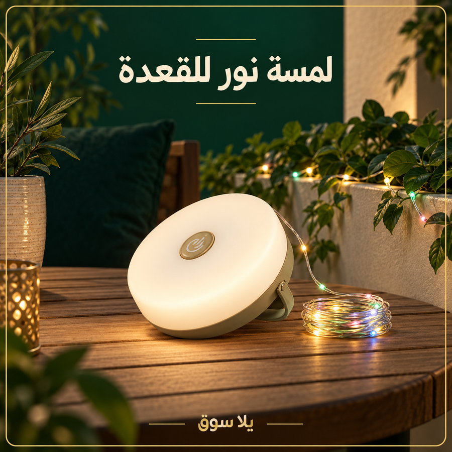أضواء سلسلة للتخييم مع فانوس للتخييم