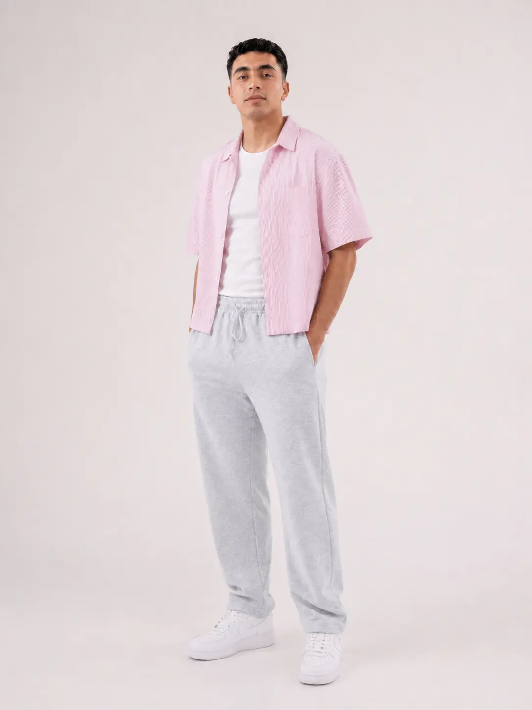 Striped Shirt (Powder Pink)