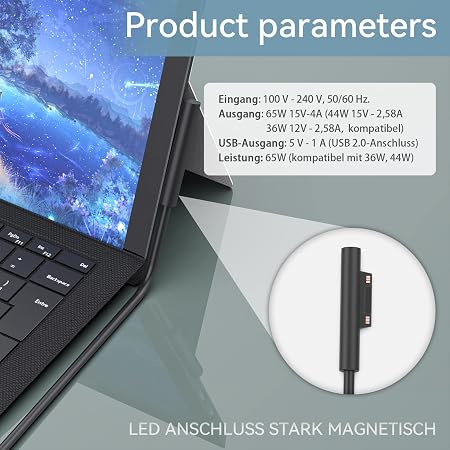 Microsoft Surface Pro Charger 65W 15V 4A