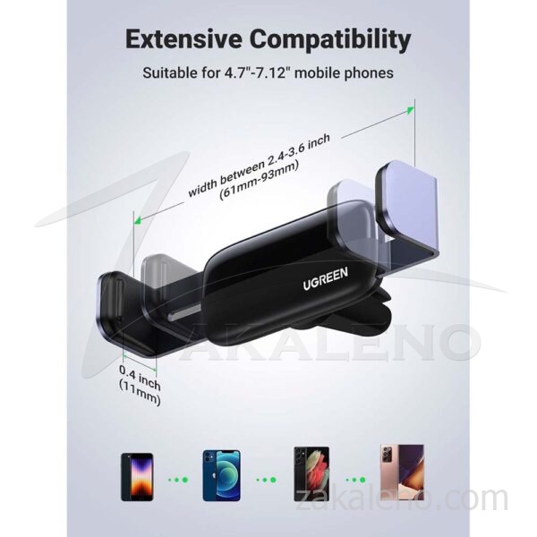 حامل هاتف صغير وعملي يتم تثبيته على فتحة مكيف السيارة -UGREEN CARHOLDER LP120 (ضمان 24 شهر)
