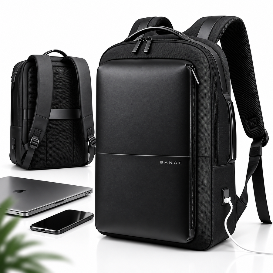 Bange Laptop Backpack 17 Inch - Black Bag for 17 inches Laptop