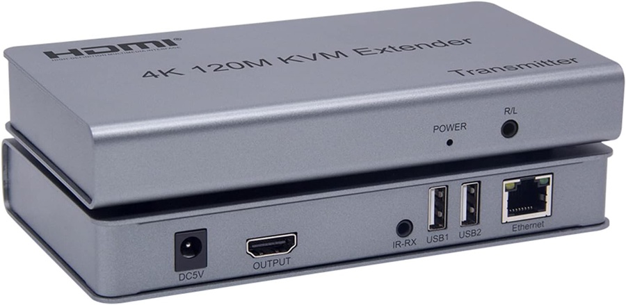 Extender 4K 120M HDMI KVM Extender by RJ45 Ethernet Cat6 Cable Converter