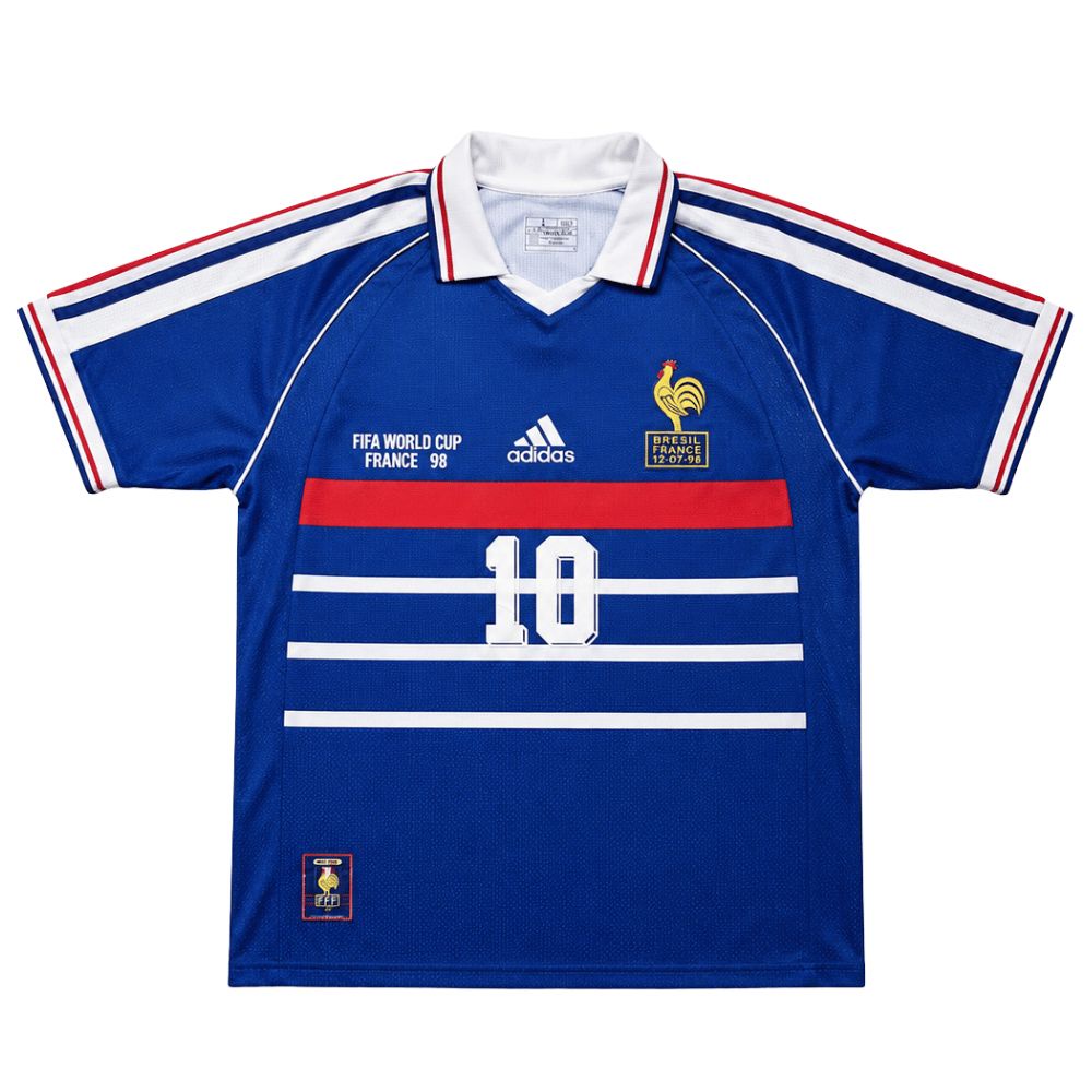 Zidane France Classic Jersey 1998 in Blue