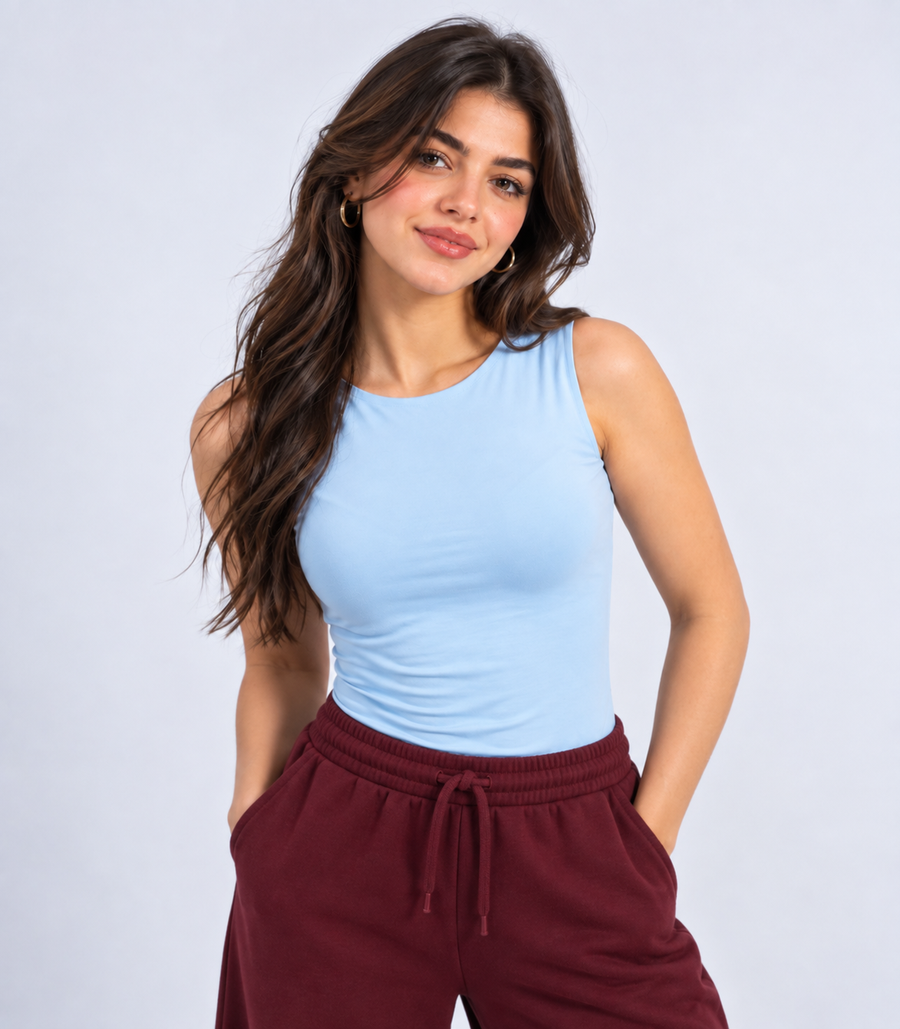 بيزك كات راوند (Round Neck Sleeveless Top)  