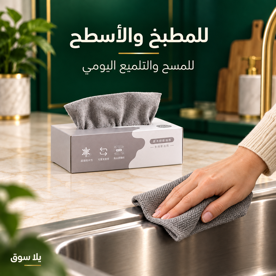فوط مايكروفايبر للتنظيف – عبوة 20 قطعة