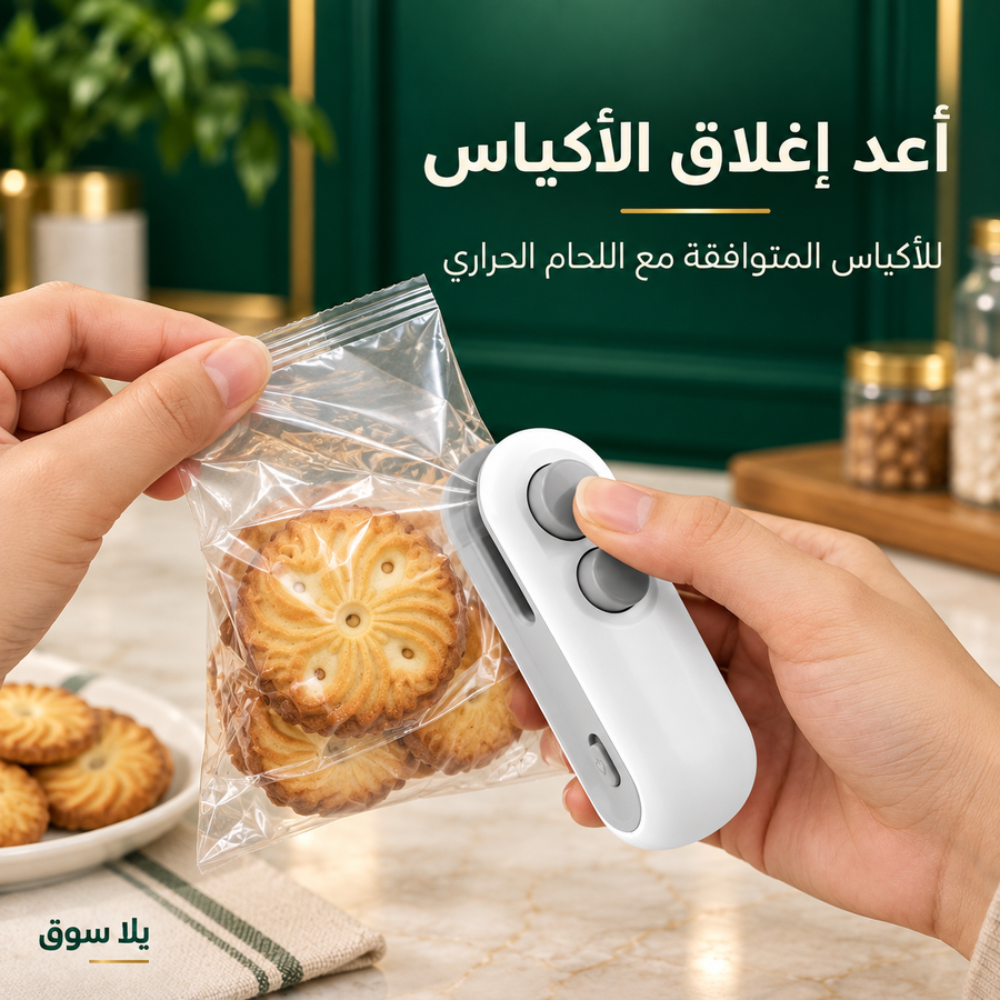 جهاز لحام وفتح الأكياس الصغير 2 في 1
