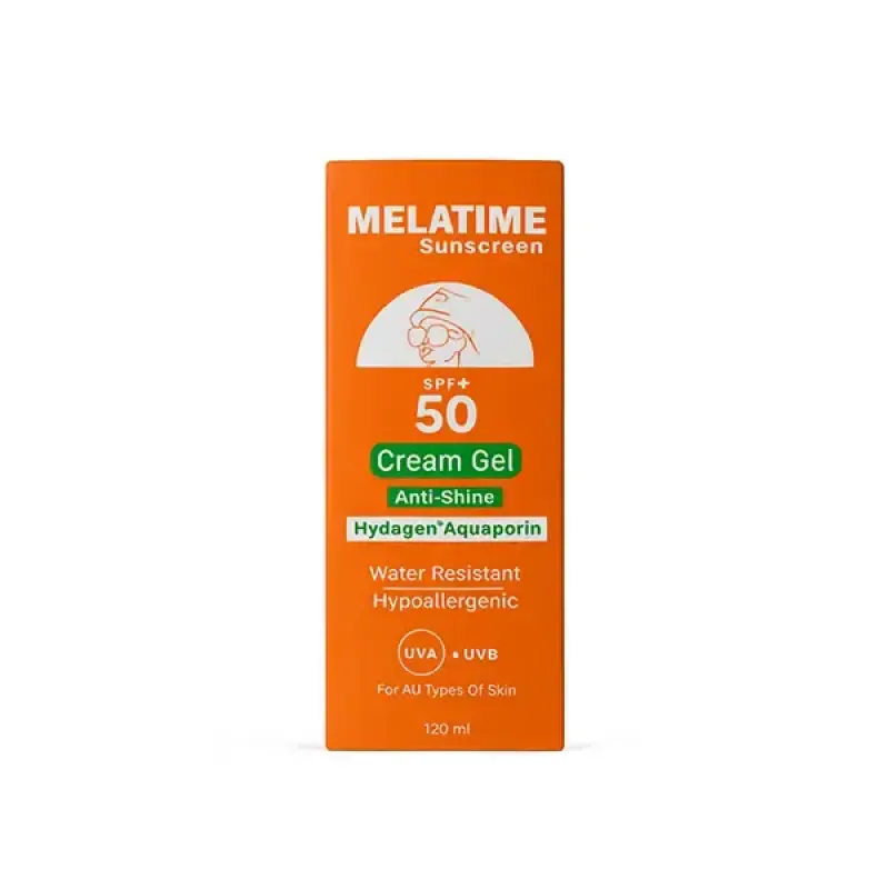 +Melatime Sunscreen Cream Gel SPF 50
