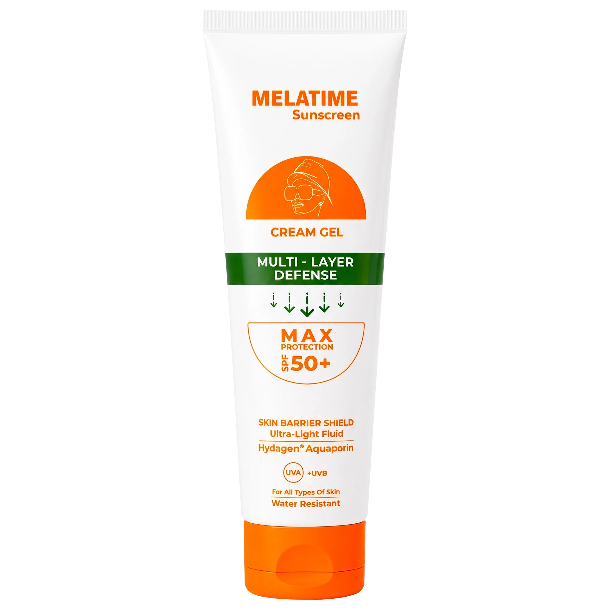 Melatime Sunscreen Cream Gel SPF 50+ Multi-Layer Defense