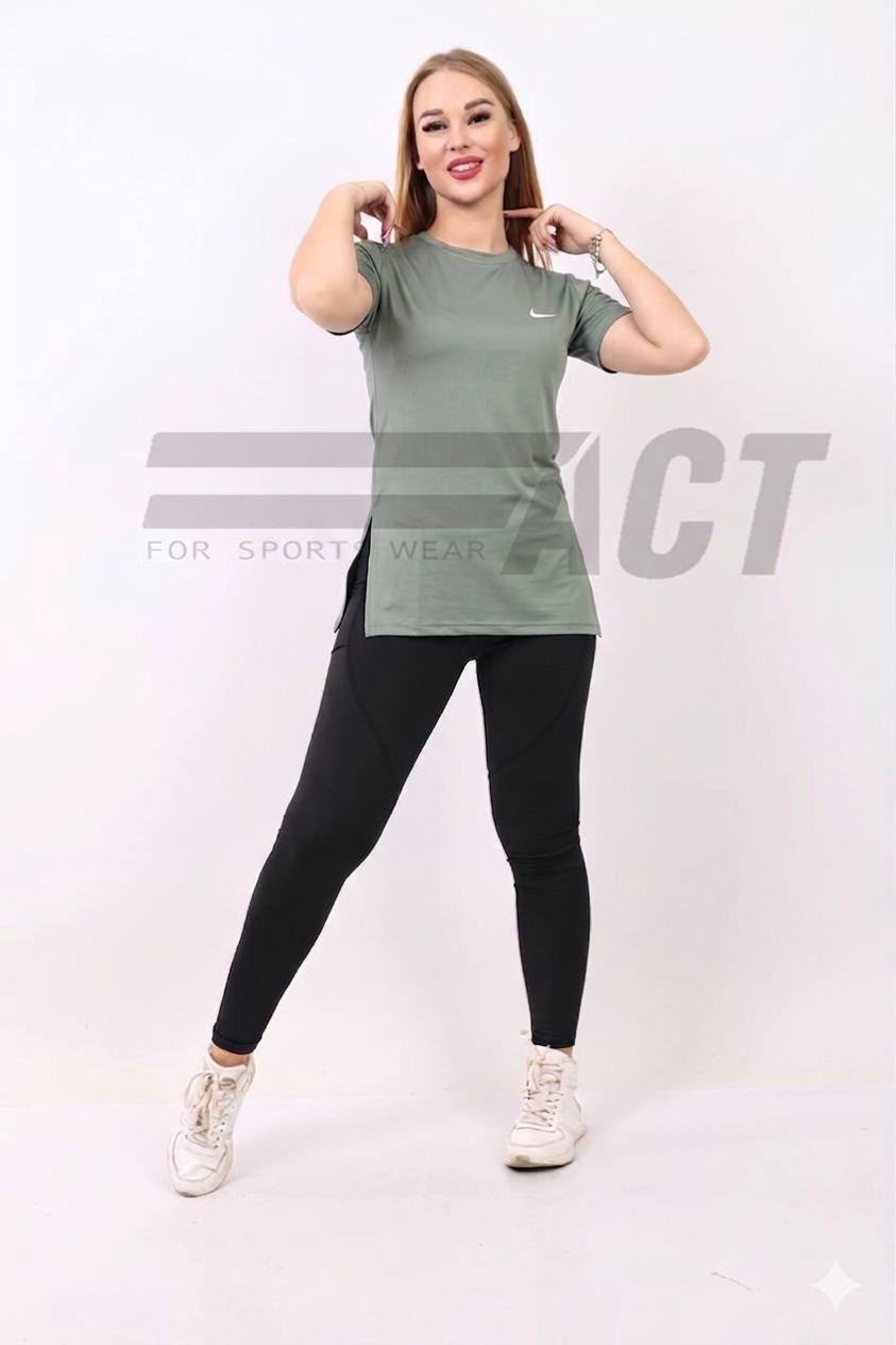 تيشيرت رياضي حريمي مفتوح من الجنب | Women's Sports T-Shirt