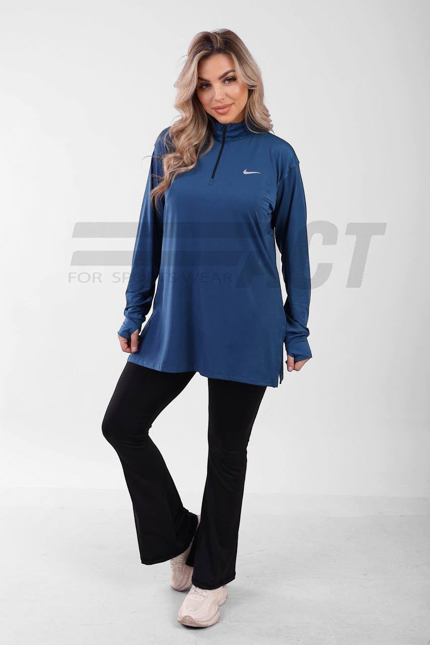 تونيك رياضي حريمي أوفر سايز نص سوستة | Women's Oversize Half-Zip Sports Tunic
