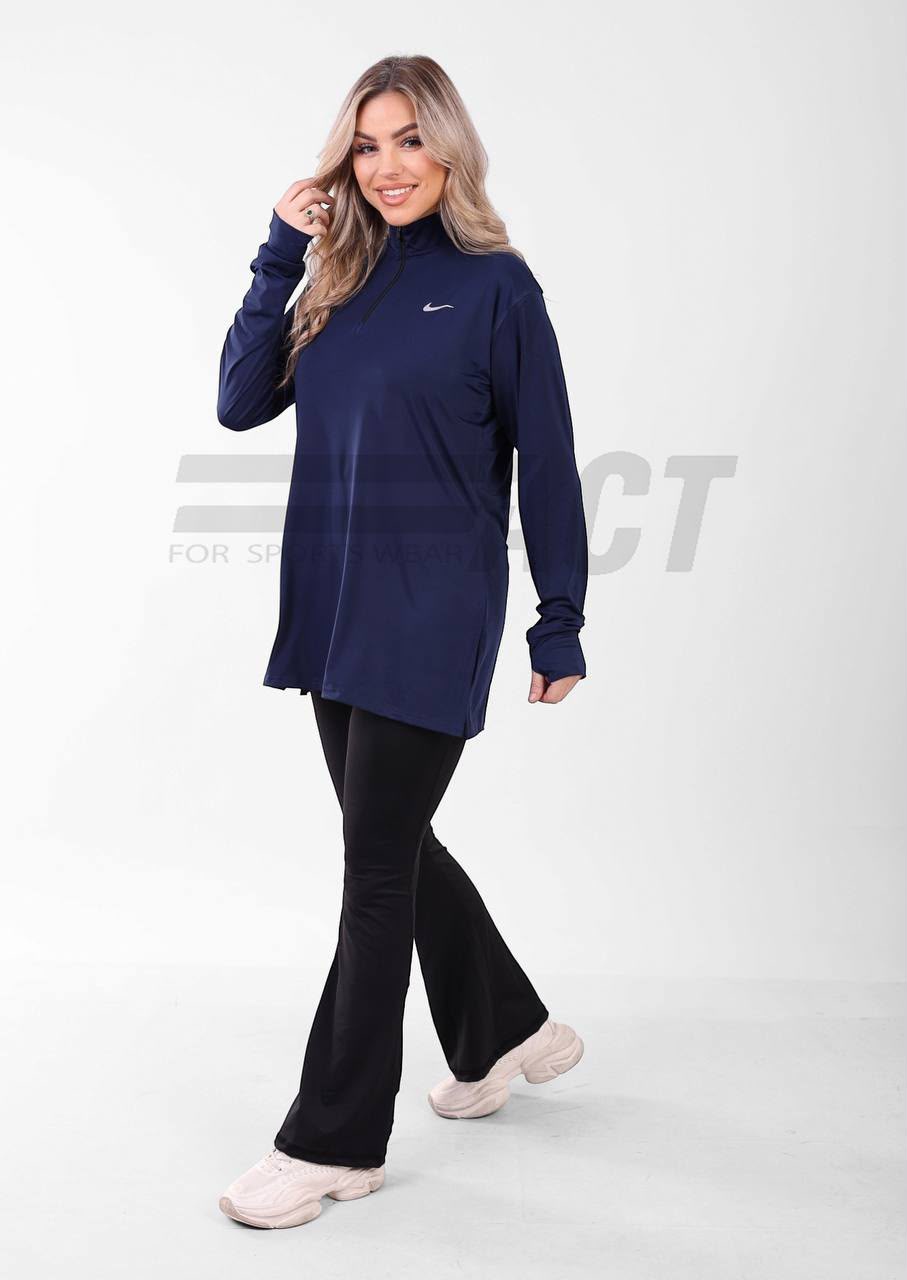 تونيك رياضي حريمي أوفر سايز نص سوستة | Women's Oversize Half-Zip Sports Tunic
