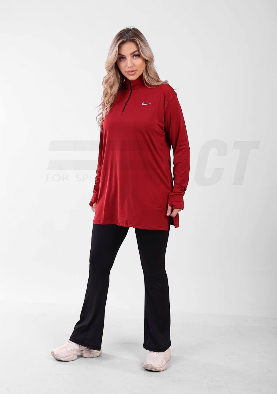 تونيك رياضي حريمي أوفر سايز نص سوستة | Women's Oversize Half-Zip Sports Tunic
