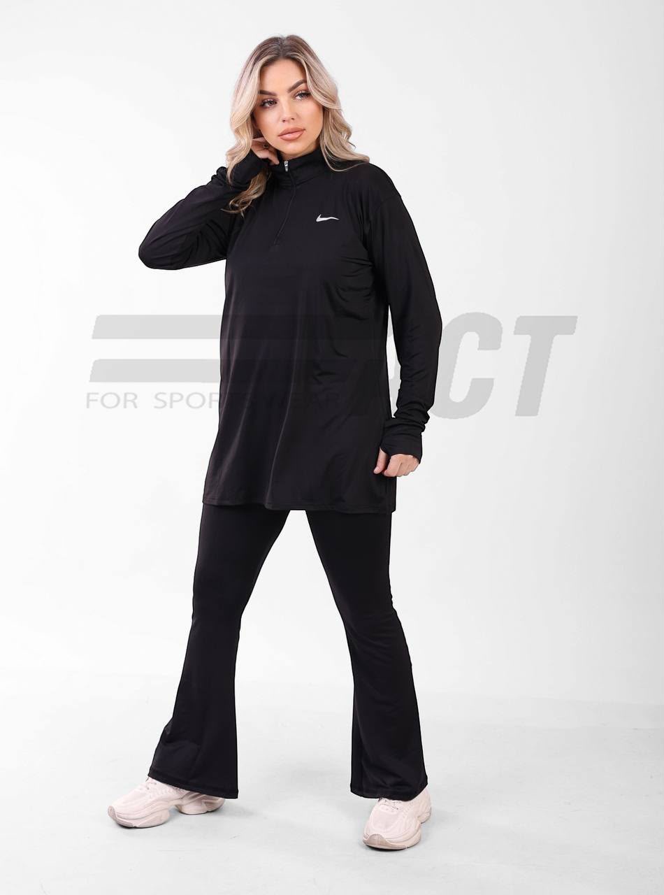 تونيك رياضي حريمي أوفر سايز نص سوستة | Women's Oversize Half-Zip Sports Tunic
