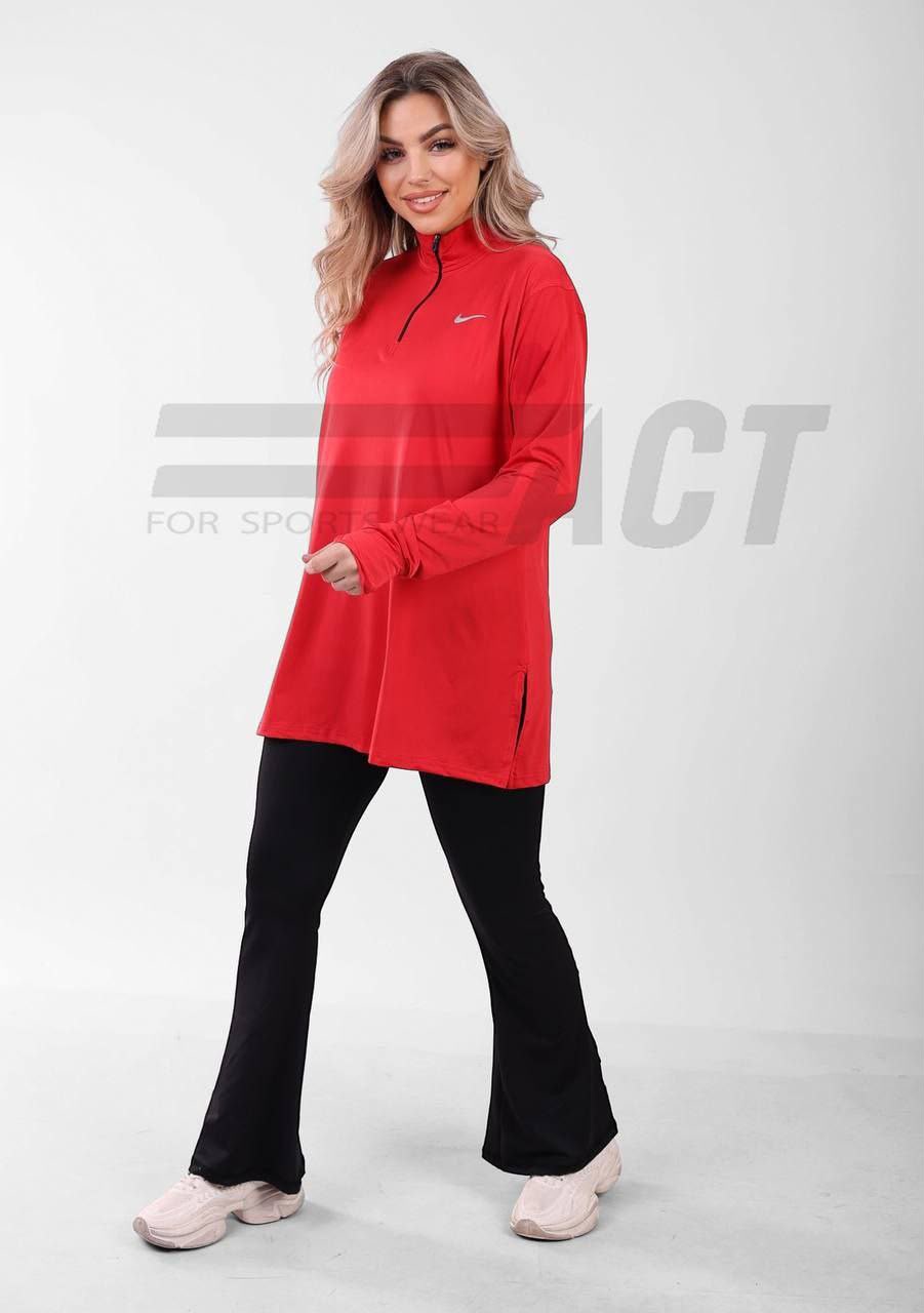 تونيك رياضي حريمي أوفر سايز نص سوستة | Women's Oversize Half-Zip Sports Tunic
