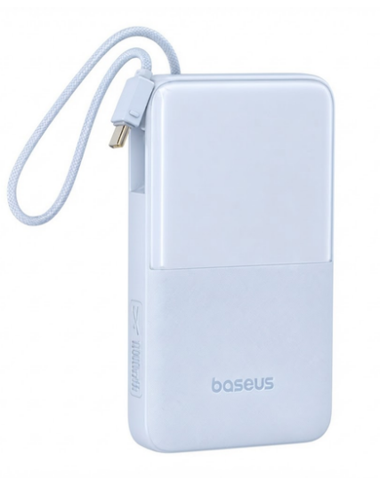 Baseus EnerFill FC51 10000mAh Fast Charging Power Bank with Built-in Cable - Blue