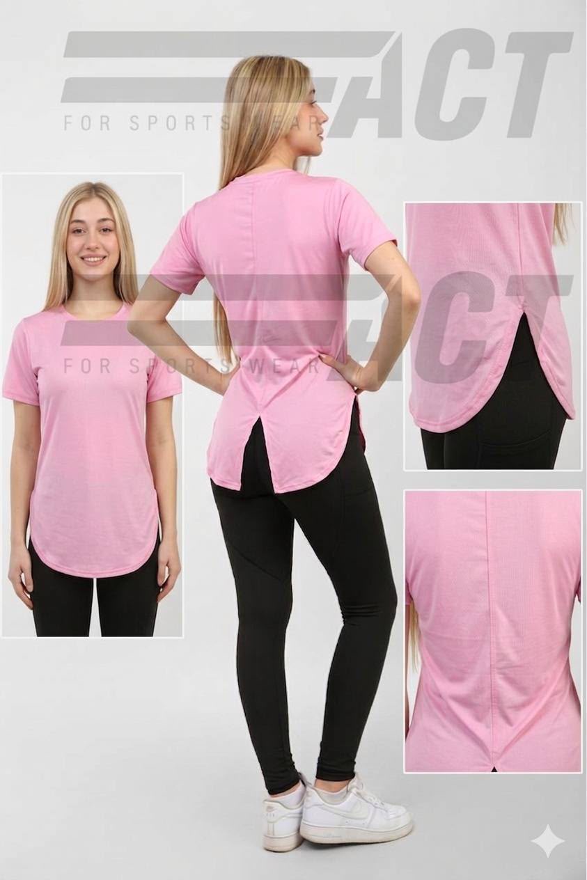 تيشيرت رياضي حريمي نص كم مفتوح من الخلف | Women's Open Back Short Sleeve Sports Top