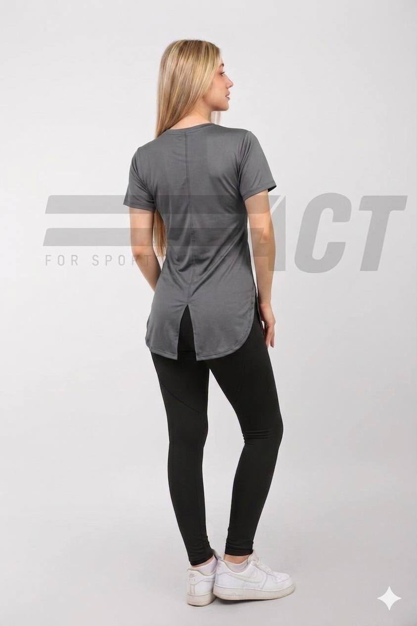 تيشيرت رياضي حريمي نص كم مفتوح من الخلف | Women's Open Back Short Sleeve Sports Top