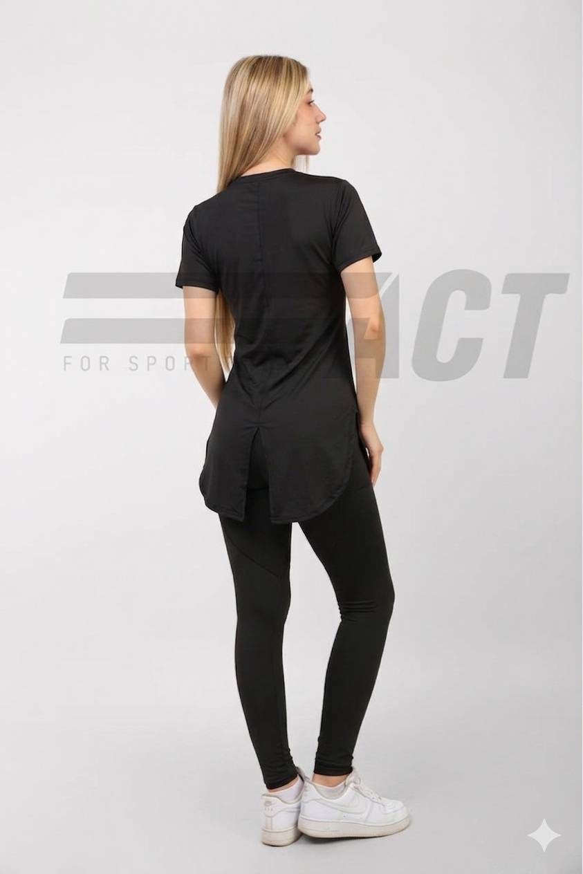 تيشيرت رياضي حريمي نص كم مفتوح من الخلف | Women's Open Back Short Sleeve Sports Top