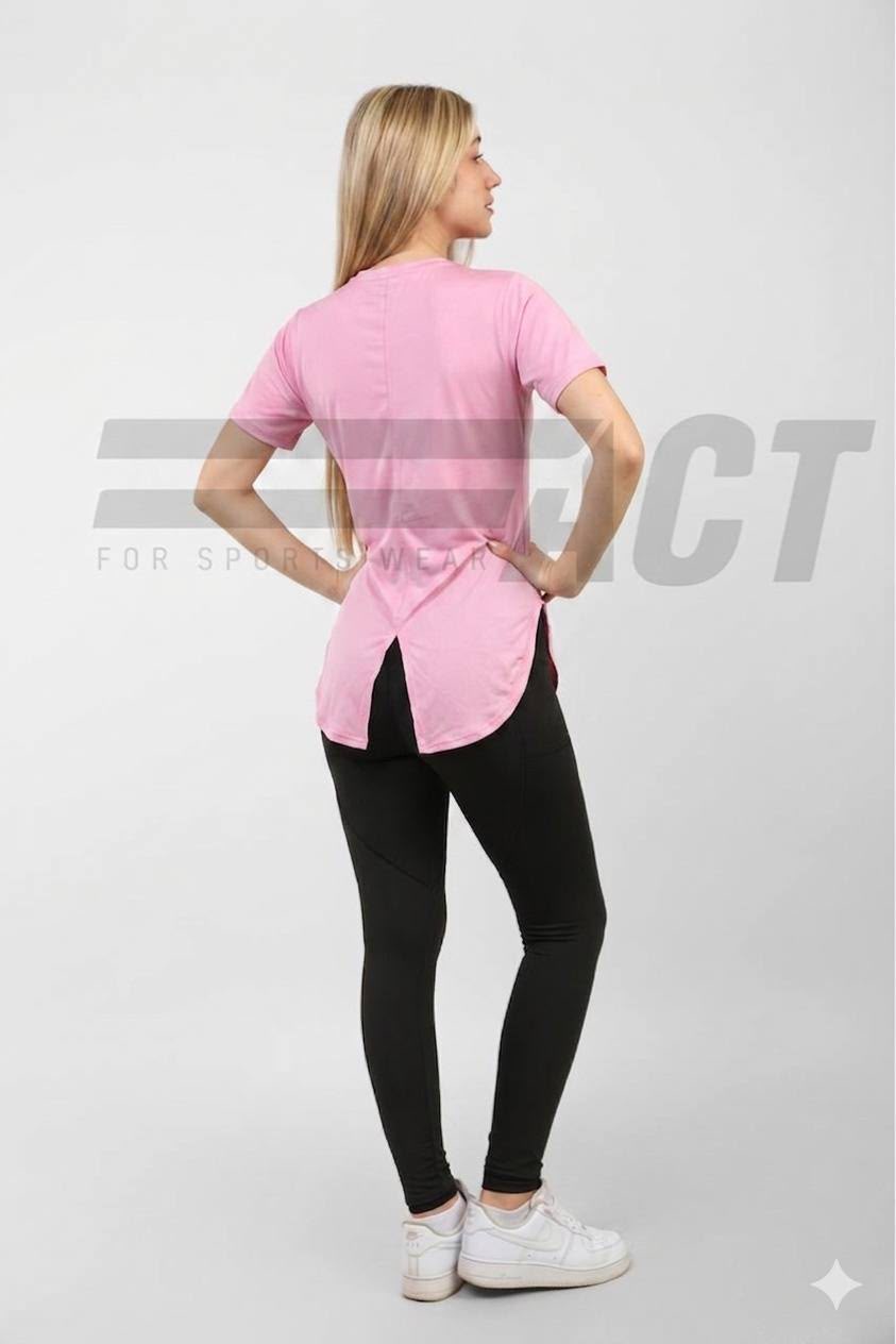 تيشيرت رياضي حريمي نص كم مفتوح من الخلف | Women's Open Back Short Sleeve Sports Top