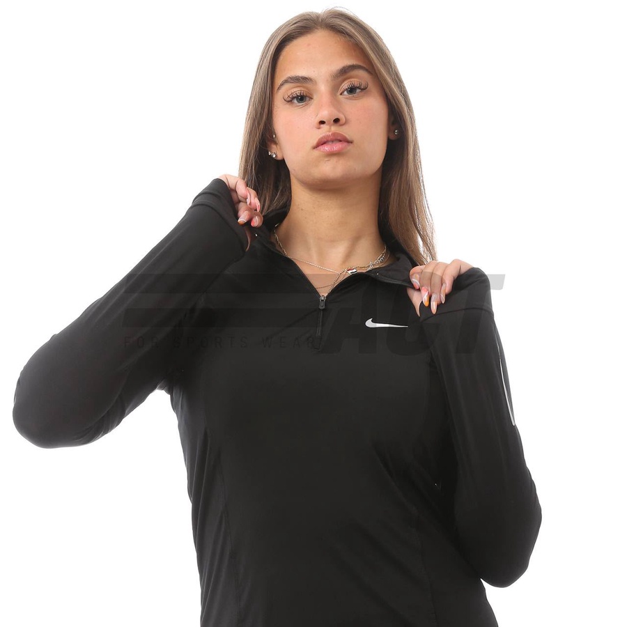 تيشيرت رياضي حريمي كم طويل نص سوستة | Women's Half Zip Long Sleeve Sports Top