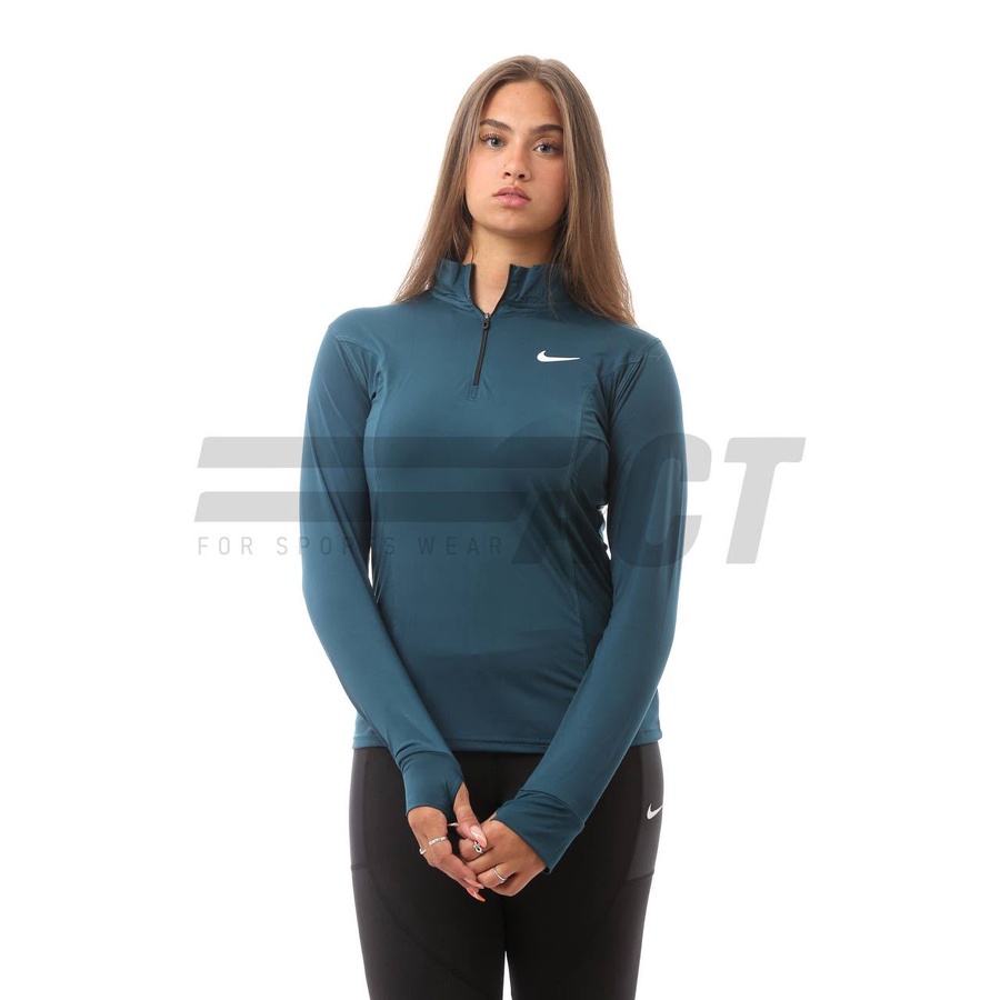 تيشيرت رياضي حريمي كم طويل نص سوستة | Women's Half Zip Long Sleeve Sports Top