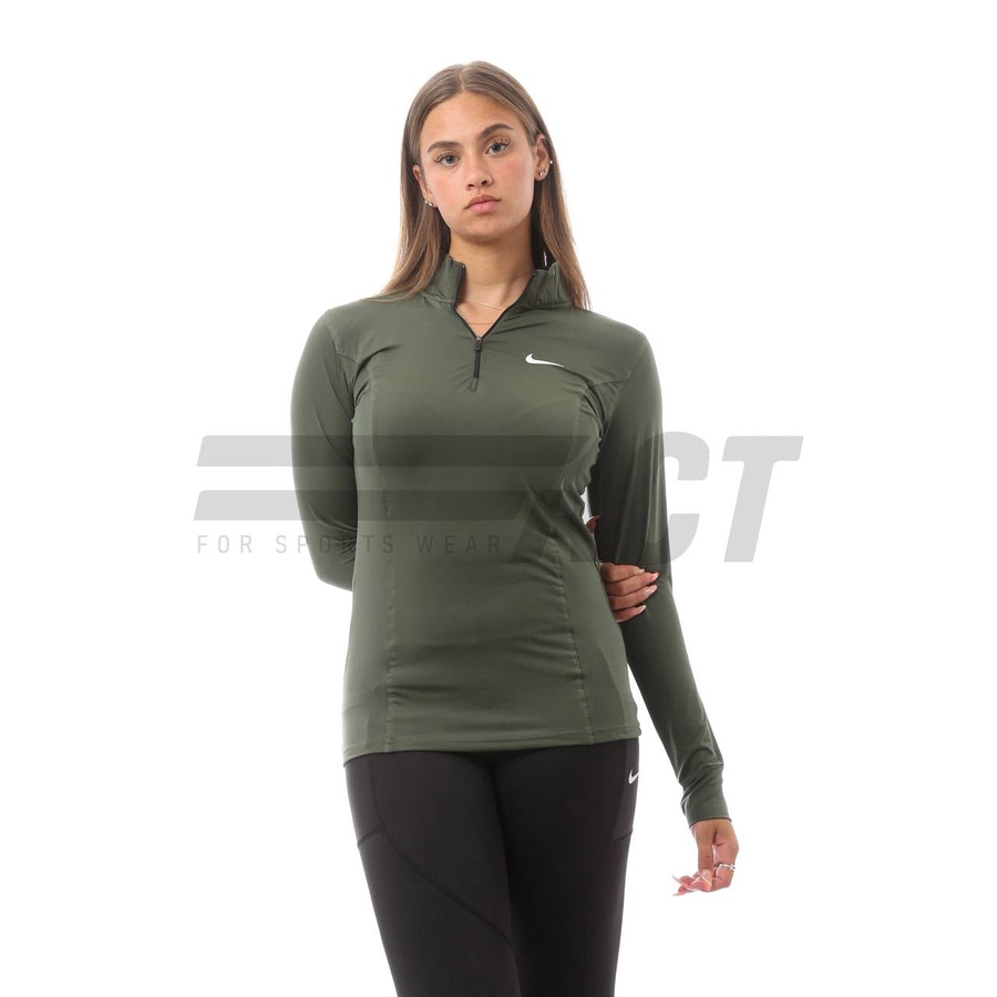 تيشيرت رياضي حريمي كم طويل نص سوستة | Women's Half Zip Long Sleeve Sports Top