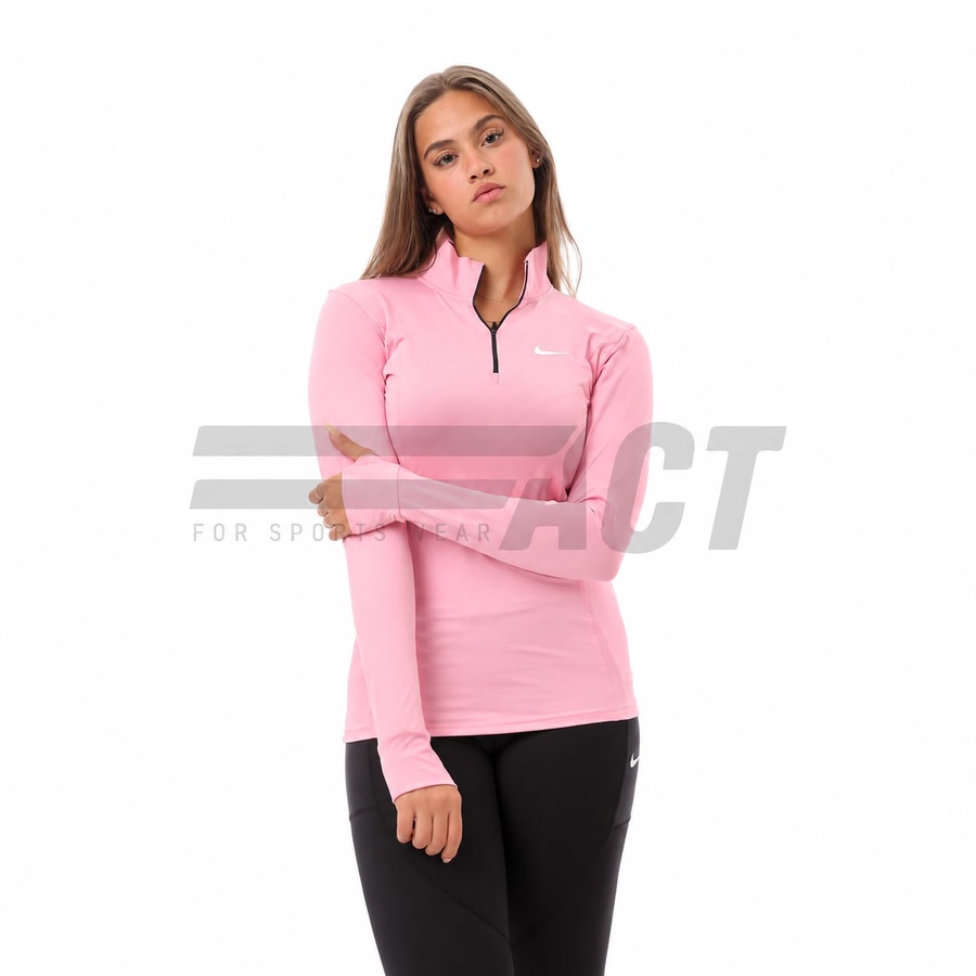 تيشيرت رياضي حريمي كم طويل نص سوستة | Women's Half Zip Long Sleeve Sports Top
