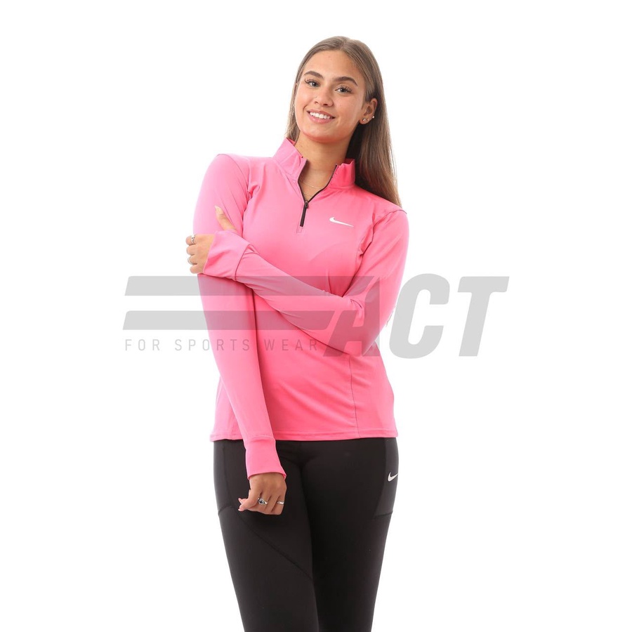 تيشيرت رياضي حريمي كم طويل نص سوستة | Women's Half Zip Long Sleeve Sports Top