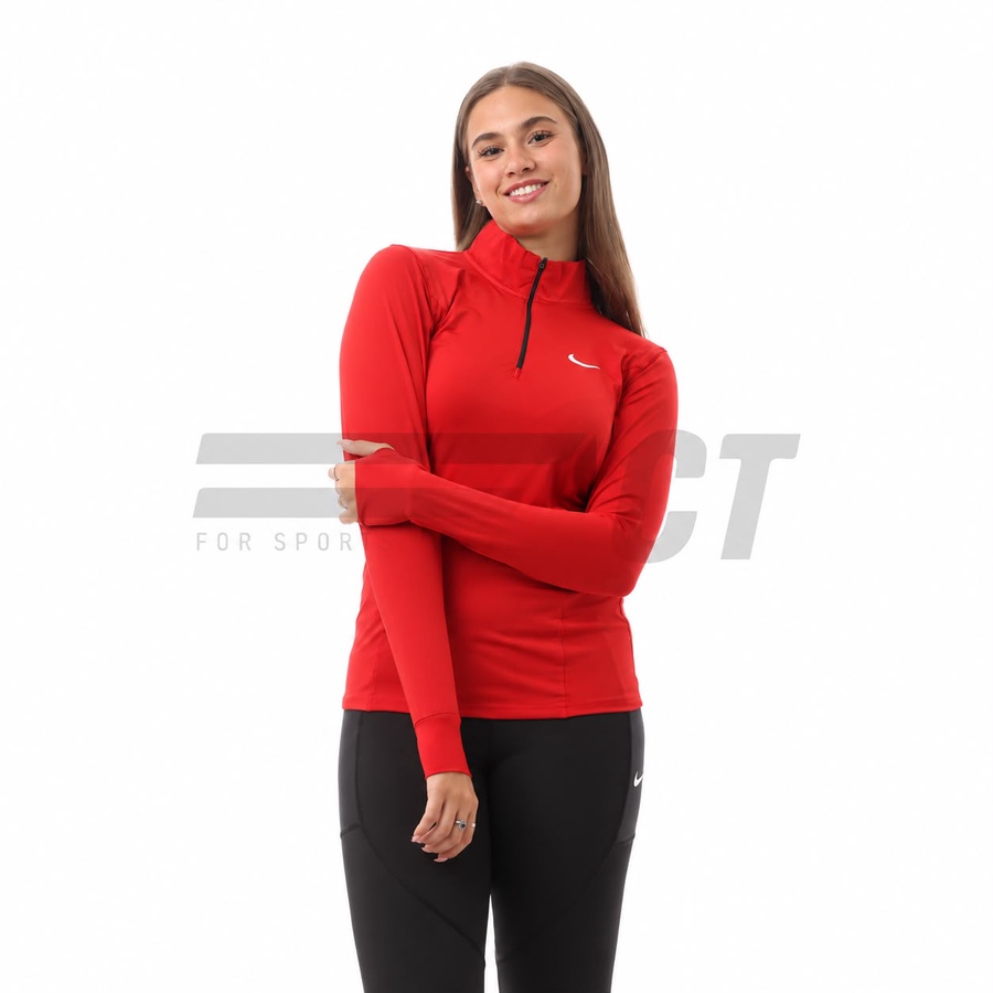 تيشيرت رياضي حريمي كم طويل نص سوستة | Women's Half Zip Long Sleeve Sports Top