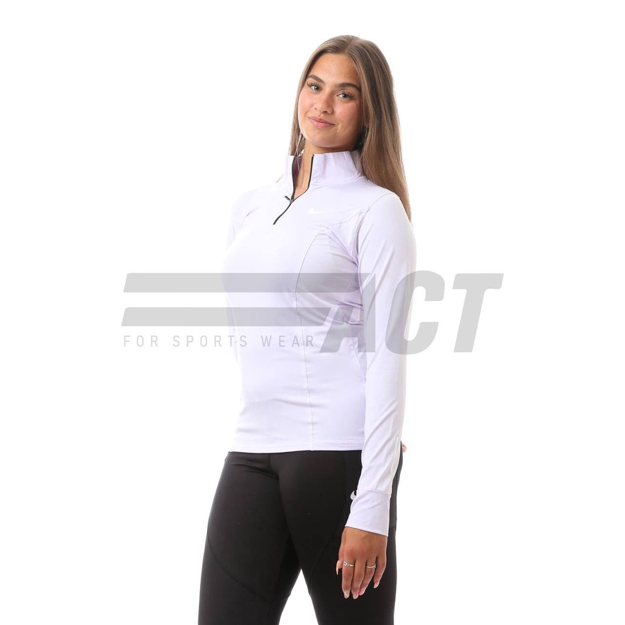 تيشيرت رياضي حريمي كم طويل نص سوستة | Women's Half Zip Long Sleeve Sports Top