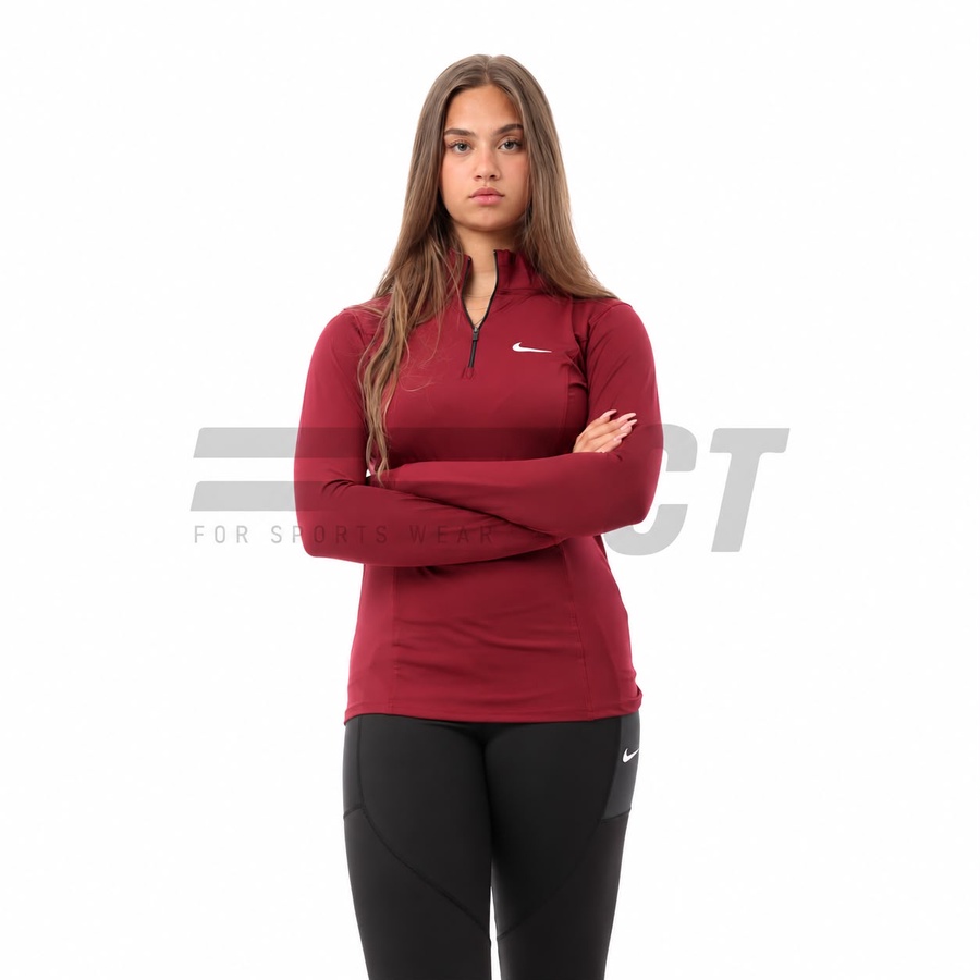 تيشيرت رياضي حريمي كم طويل نص سوستة | Women's Half Zip Long Sleeve Sports Top