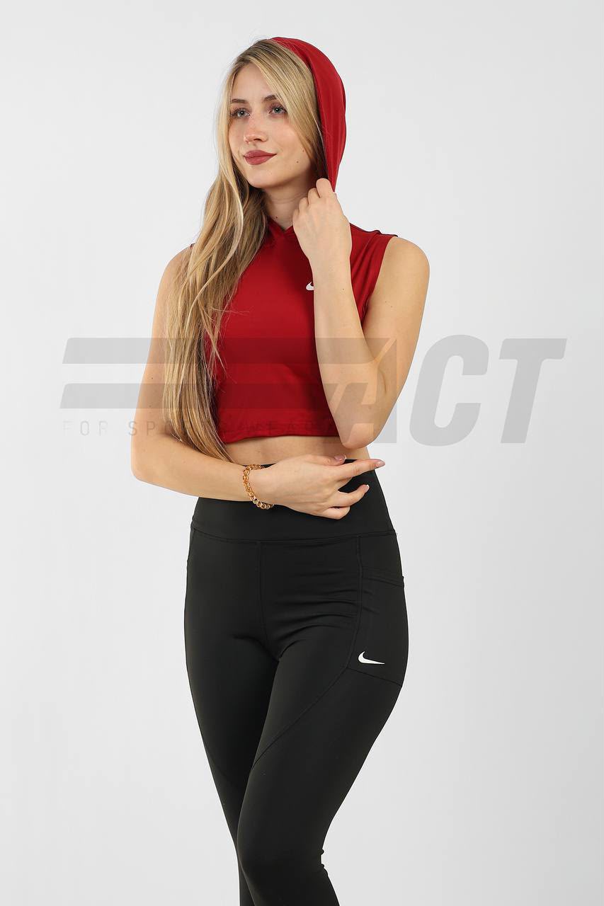 كروب كت رياضي حريمي بكابيشو | Women's Sleeveless Crop Hoodie