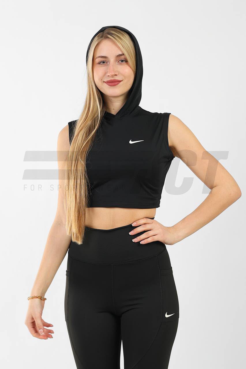 كروب كت رياضي حريمي بكابيشو | Women's Sleeveless Crop Hoodie