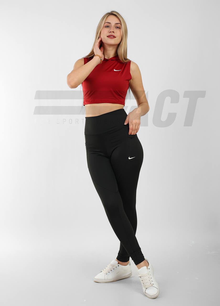كروب كت رياضي حريمي بكابيشو | Women's Sleeveless Crop Hoodie