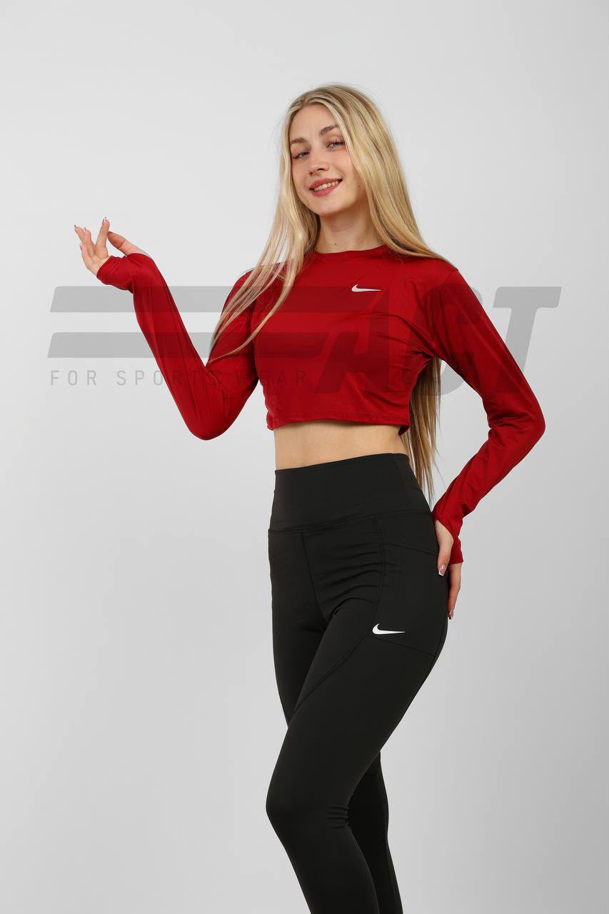 كروب توب رياضي حريمي كم طويل | Women's Long Sleeve Crop Sports Top