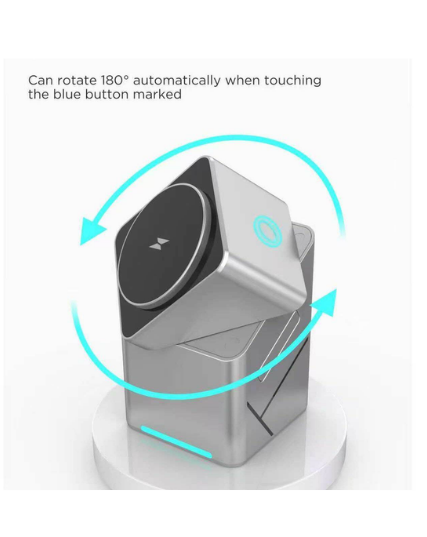 Geomatric XW-10 15W 3-in-1 Magnetic Wireless Charger - Rotating & Foldable Desktop Charging Stand
