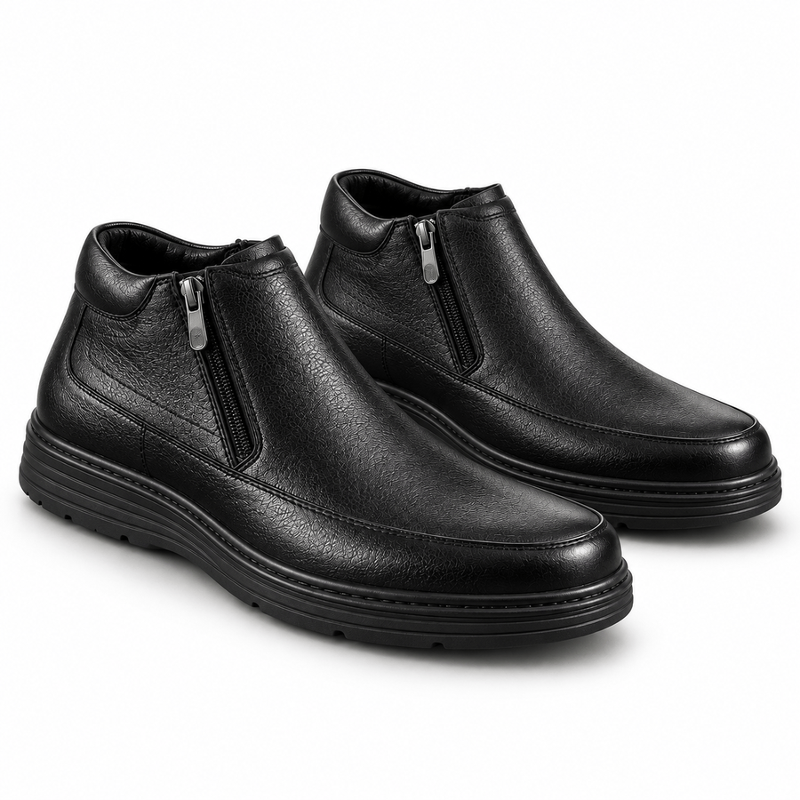 Double Zip Genuine Leather halfboot – M38