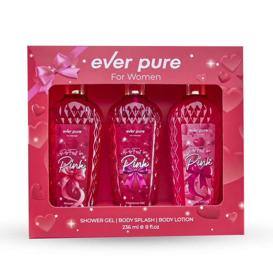 ايفر بيور بوكس - Perfect in pink-بادى سلاش + بادى لوشن + شاور جيل