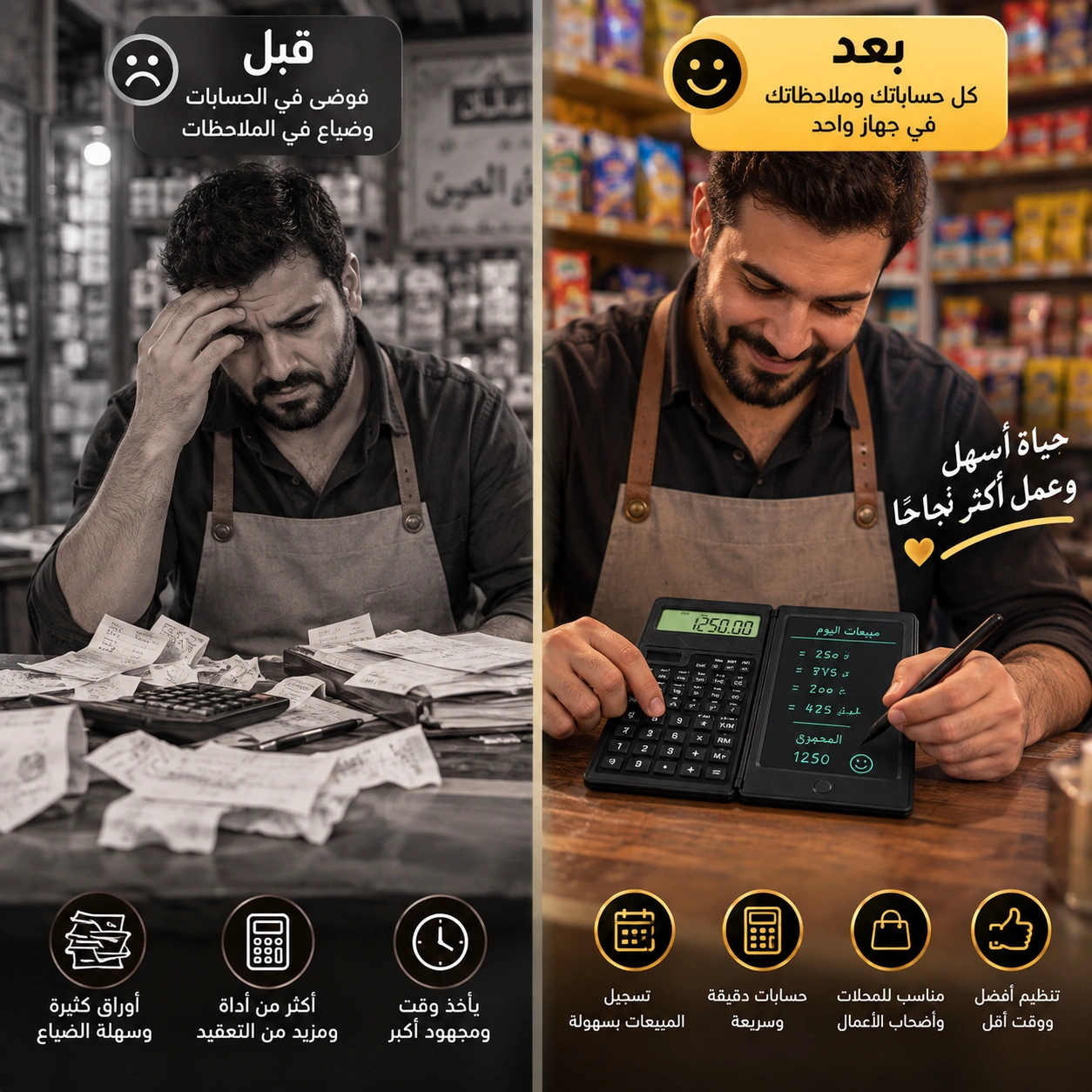 استخدام الحاسبة الذكية والنوت باد