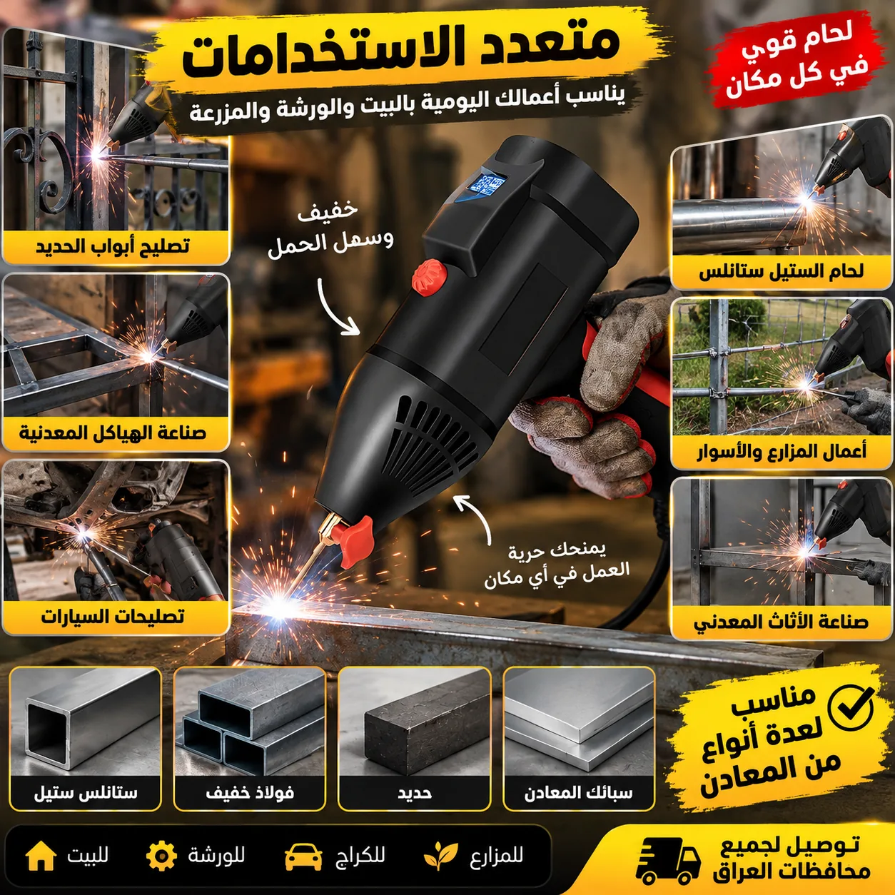 استخدامات مسدس اللحام اليدوي