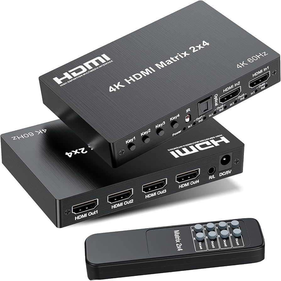 AVVA 2x4 4k HDMI matrix spliter 