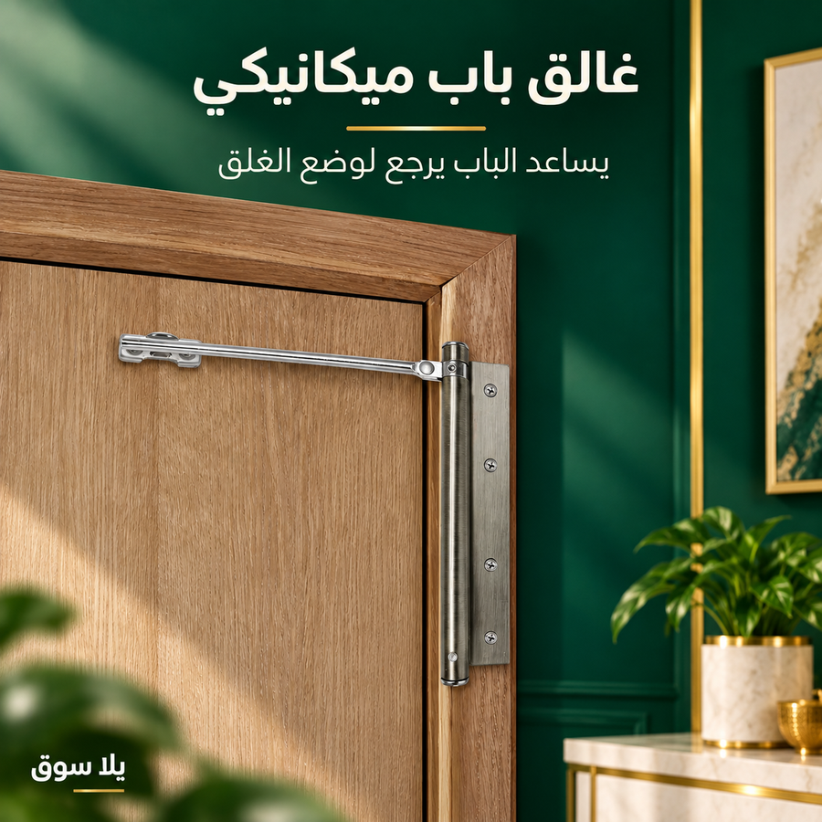 غالق باب ميكانيكي بذراع معدني