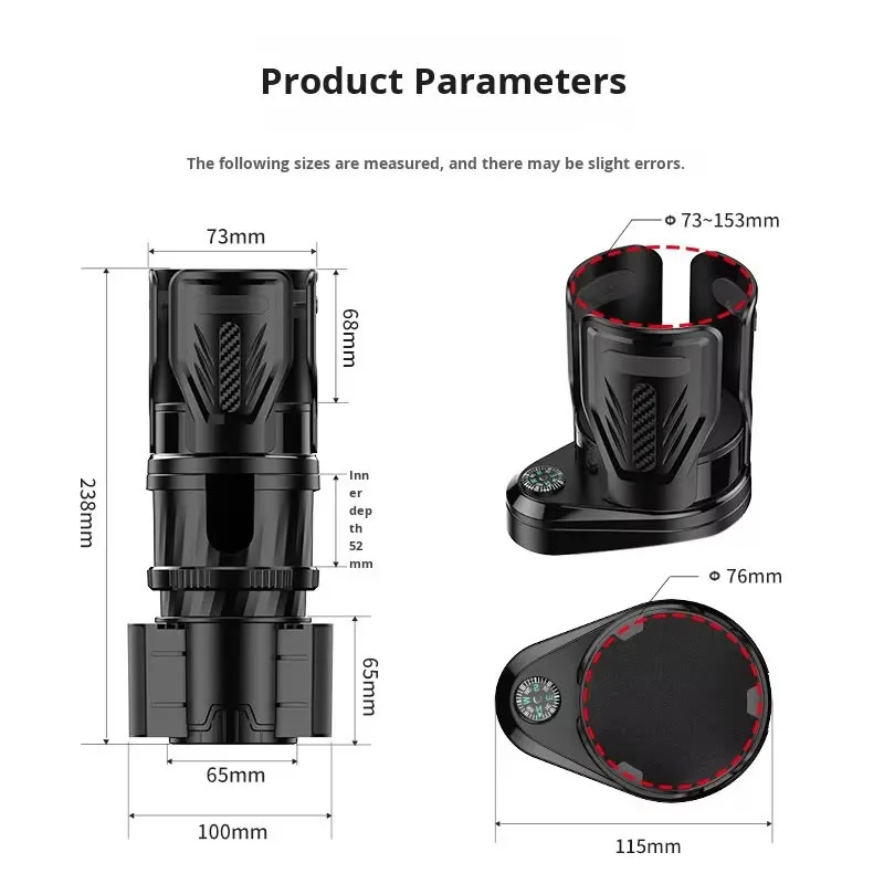 Car Carbon Fiber 360° Cup Holder-KCH01