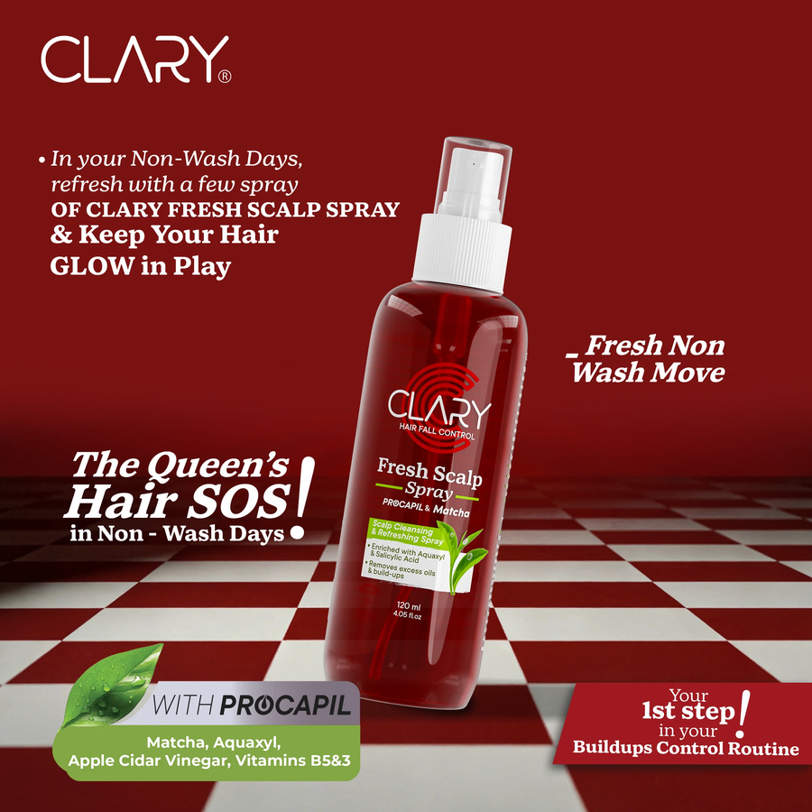 Clary Hair Fall Control Fresh Scalp Spray Procapil & Matcha 120ml